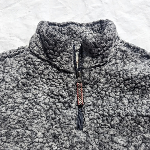 Weatherproof Vintage Sherpa Grey 1/4 Zip Up Sweater Cozy - Woman's Medium - Picture 3 of 5